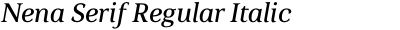 Nena Serif Regular Italic